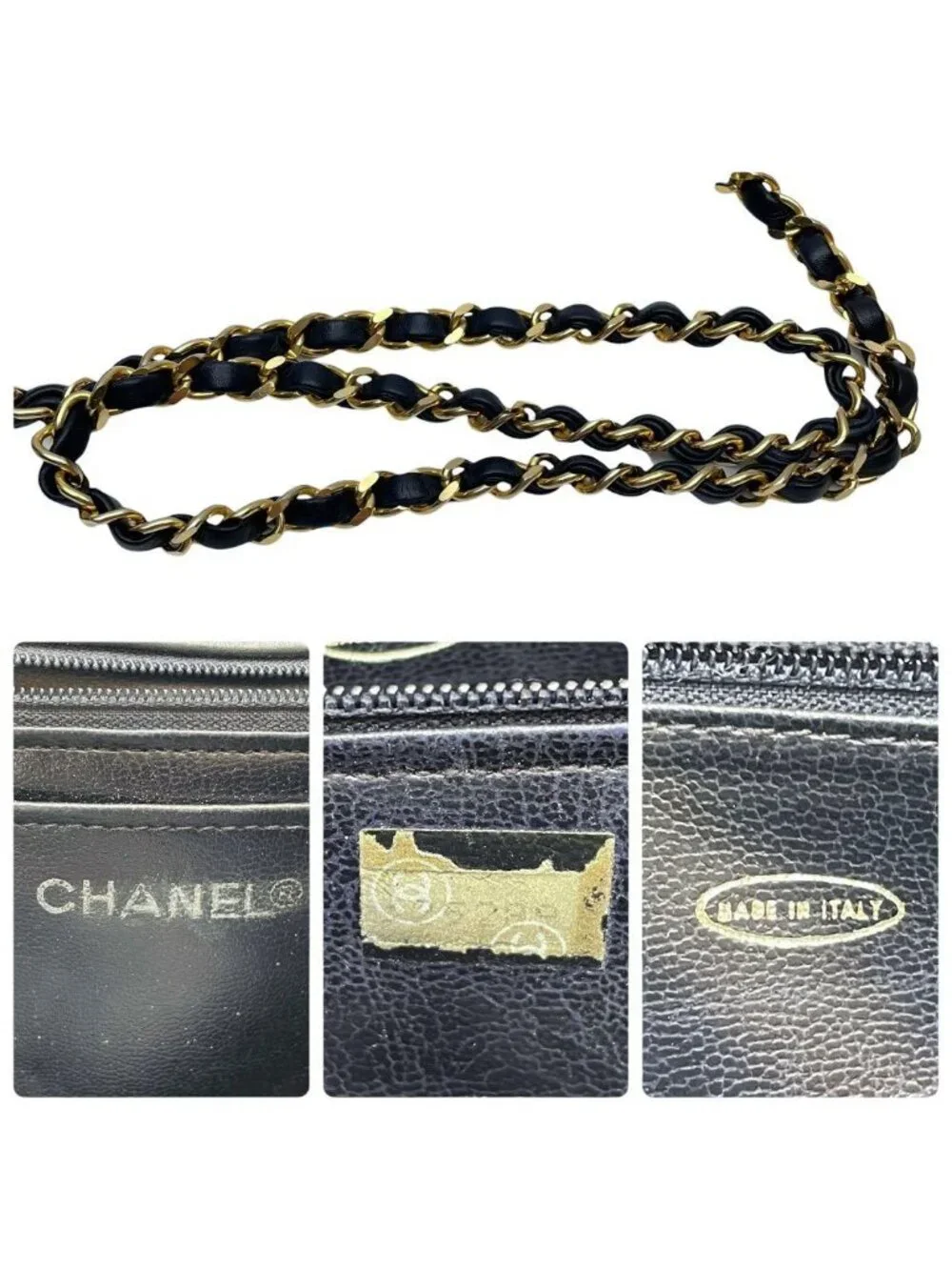 Chanel Quilted Lambskin Circle Logo Chain Shoulder